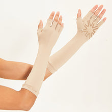 Ladda in bilden i gallerivisningen, Image 04: Uv Line Handschuhe Long Gloves Uni Chocolate Upf50+
