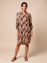 Ladda in bilden i gallerivisningen, Model Front: Uv Line Hemdblusenkleid Shirtdress Ipanema Diamond Upf50+
