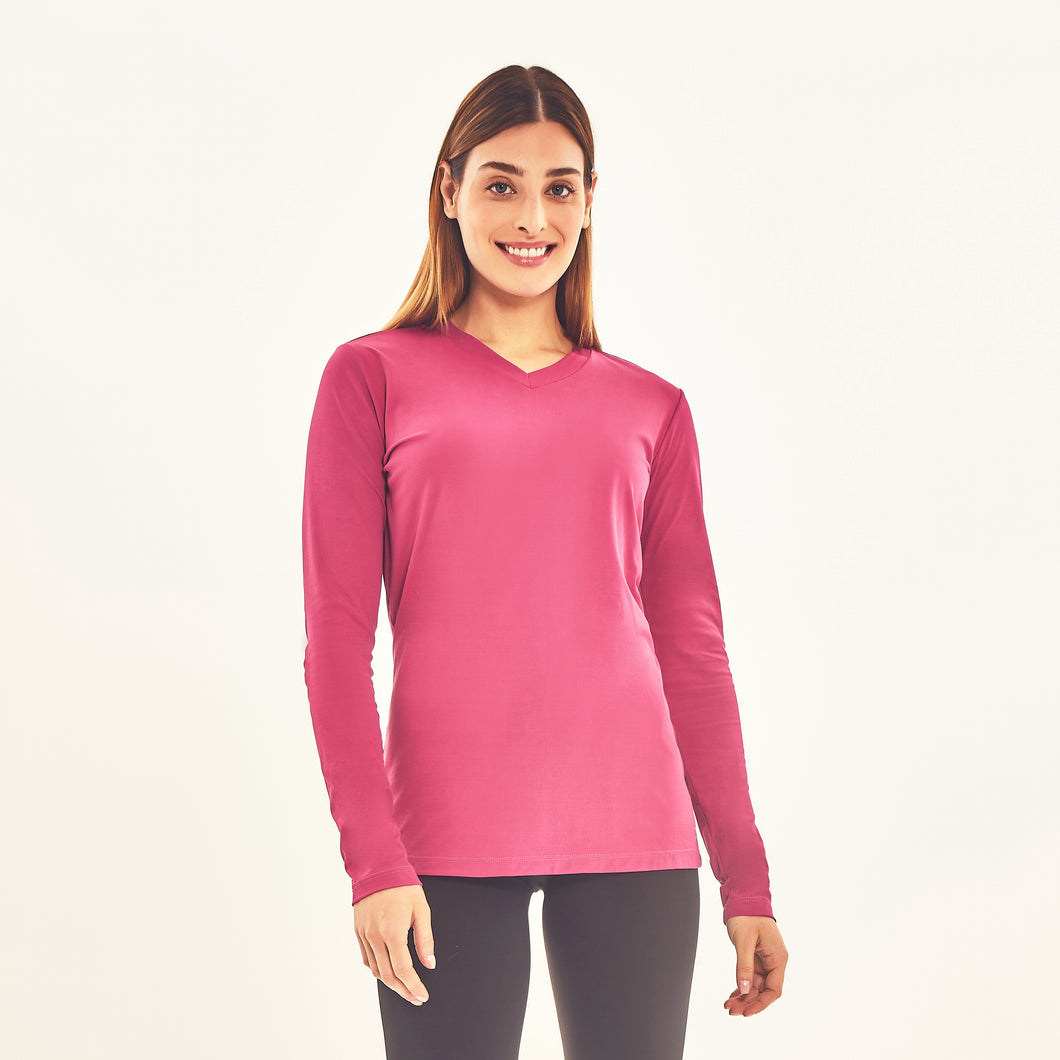 Longsleeve Sport Fit Fuchsia UPF50+