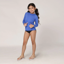 Ladda in bilden i gallerivisningen, Image 03: Uv Line Rashguard Camiseta Kids Uvpro Ml Azul Bic Upf50+
