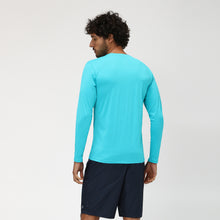 Ladda in bilden i gallerivisningen, Model Back: Uv Line Rashguard Camiseta Uvpro Ml Azul Piscina Upf50+
