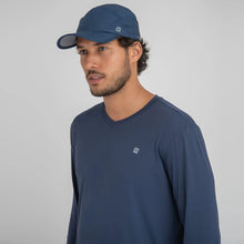 Ladda in bilden i gallerivisningen, Model Front: Uv Line Mützen Cap New Fit Marinho Upf50+
