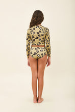 Ladda in bilden i gallerivisningen, Model Back: Uv Line Mädchen-Badeanzug Girl Bikini Hot Pant Jaguar Upf50+
