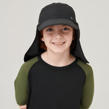 Ladda in bilden i gallerivisningen, Model Front: Uv Line Mützen Legionario Teens Preto Upf50+
