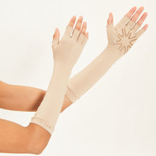 Ladda in bilden i gallerivisningen, Image 04: Uv Line Handschuhe Long Glove Chocolate Upf50+
