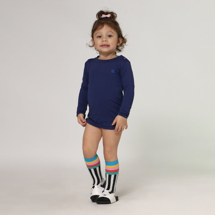 Model Front: Uv Line Rashguard Longsleeve Baby Marinho Upf50+
