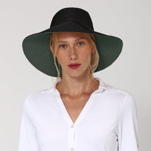 Ladda in bilden i gallerivisningen, Model Front: Uv Line Schlapphut San Diego Preto Verde Upf50+
