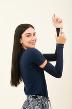 Ladda in bilden i gallerivisningen, Gallery: Uv Line Handschuhe Sun-Protection Sleeve Navy Upf50+
